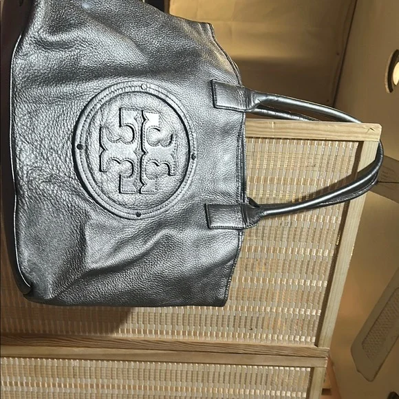 Tory Burch Metallic Silver Tote - Picture 2 of 16